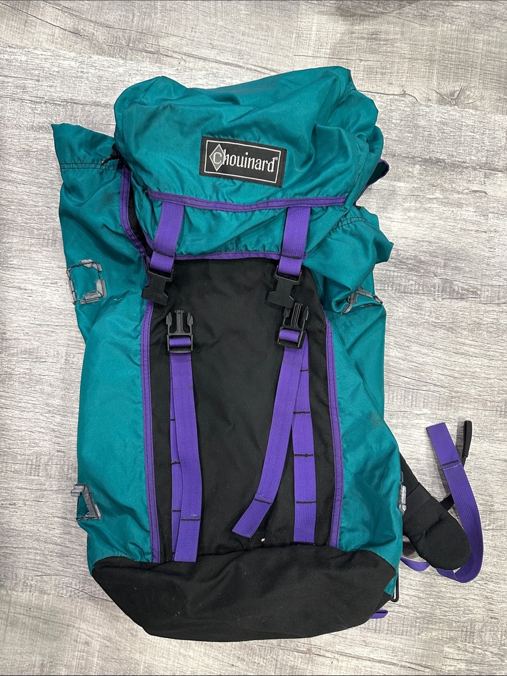 Chouinard Teal and Purple vintage Patagonia Backpack